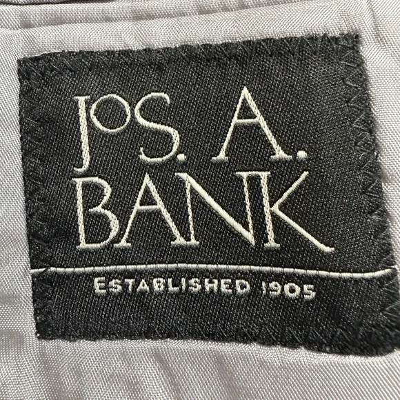 Jos A Bank Executive Blazer Gray Silk Wool 42R Houndstooth Windowpane $395 NWT - Picture 7 of 11